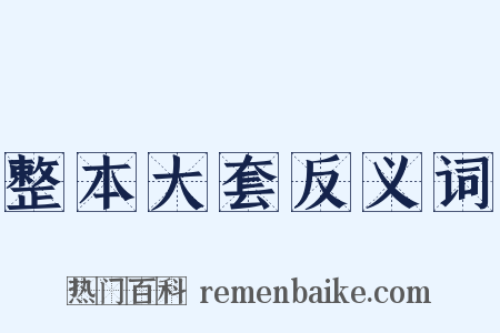 整本大套反义词是什么意思的图片